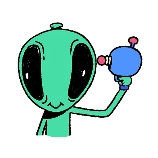 🛸 Стикер «Неопознанные Летающие Обаяшки Без Текста» для Telegram