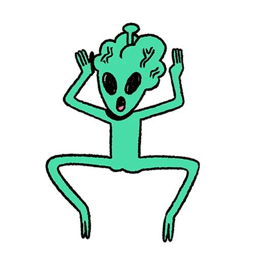 🛸 Стикер «Неопознанные Летающие Обаяшки Без Текста» для Telegram