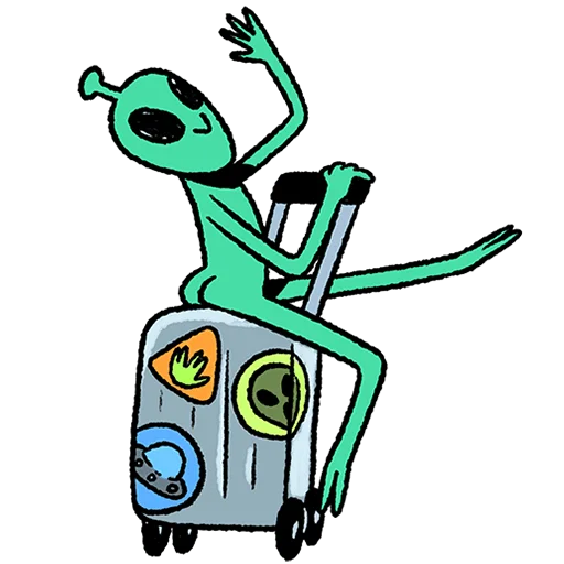 🛸 Стикер «Неопознанные Летающие Обаяшки Без Текста» для Telegram