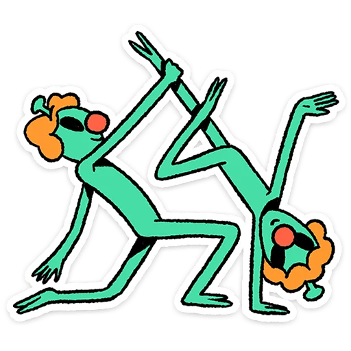 🤡 Стикер «Неопознанные Летающие Обаяшки» для Telegram