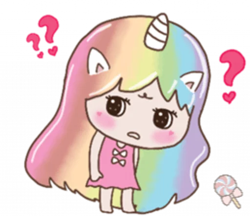 🦄 Стикер «Uni girl in love» для Telegram