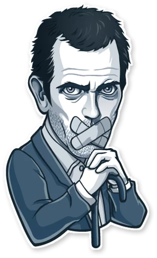 🤐 Стикер «Знаменитости» для Telegram