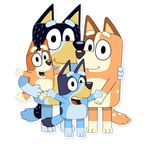 👪 Стикер «Unofficial Bluey» для Telegram
