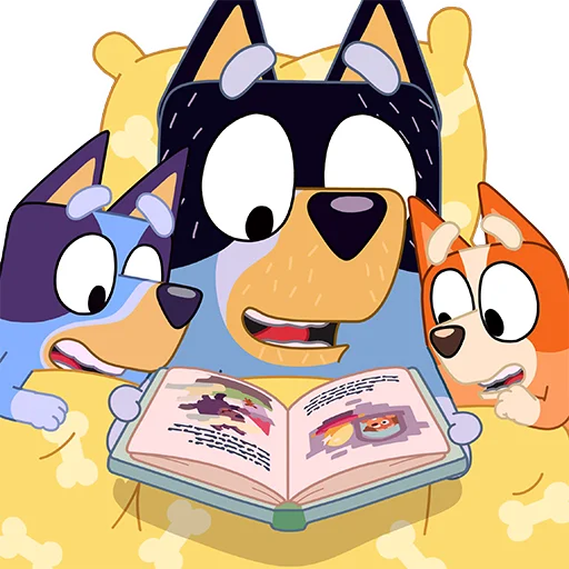 📖 Стикер «Unofficial Bluey» для Telegram