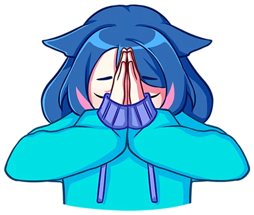 🙏 Стикер «Уня без надписей» для Telegram