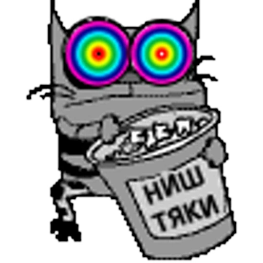 🤪 Стикер «Упячка котэ с попкорном» для Telegram