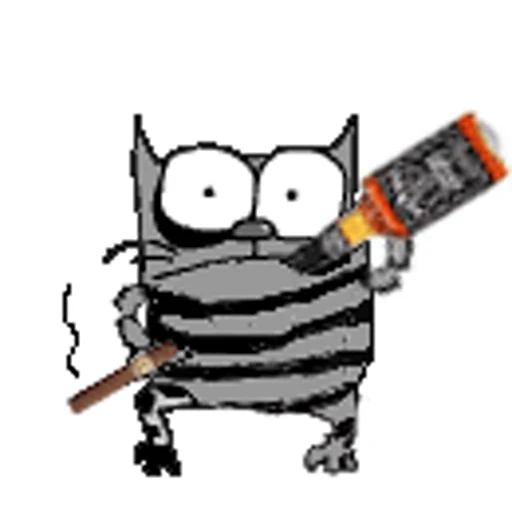 🚬 Стикер «Упячка котэ с попкорном v2» для Telegram
