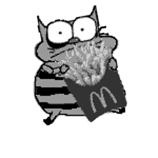 🍟 Стикер «КОТ УПЯЧКА» для Telegram