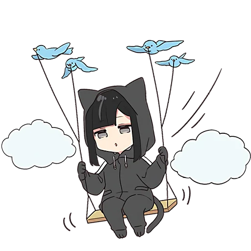 ☁ Стикер «Юрудура тян 5» для Telegram