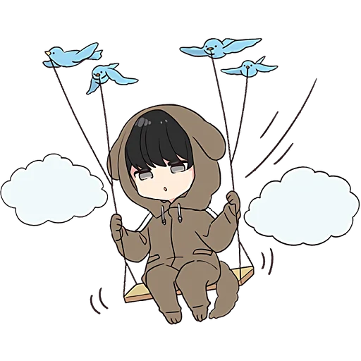☁ Стикер «Юрудура кун 5» для Telegram