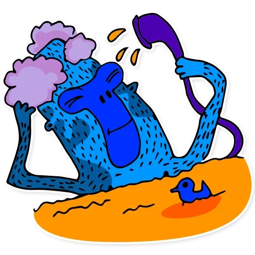 🐳 Стикер «Городская обезьяна» для Telegram