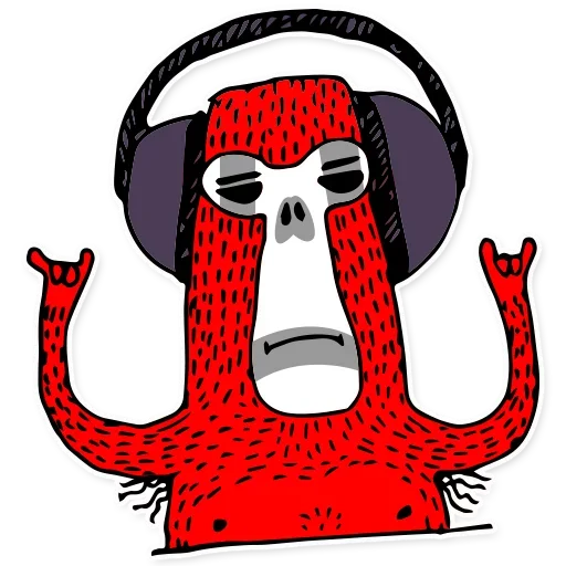👹 Стикер «Городская обезьяна» для Telegram