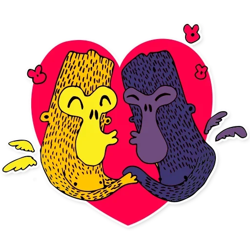 ♥️ Стикер «Городская обезьяна» для Telegram