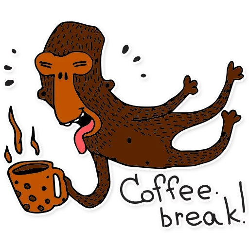 ☕️ Стикер «Городская обезьяна» для Telegram