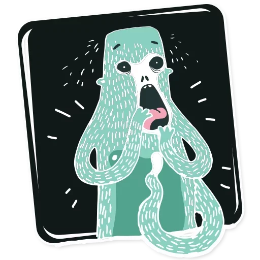 😱 Стикер «Городская обезьяна» для Telegram