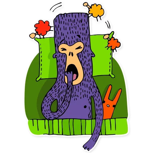 💤 Стикер «Городская обезьяна» для Telegram