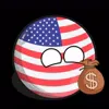 Стикер 21 Usa Countryballs