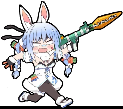 😍 Стикер «Usada Pekora (Chibi)» для Telegram