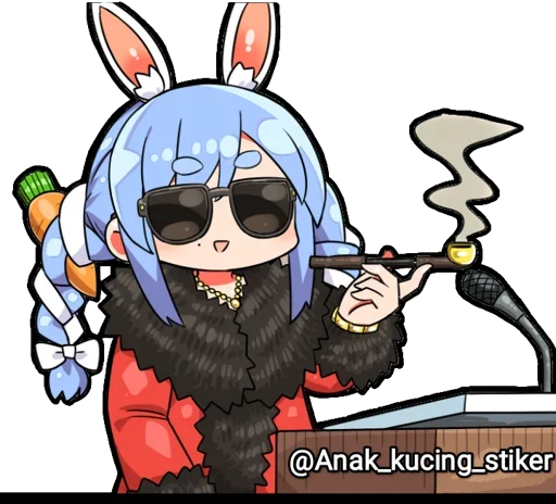 😍 Стикер «Usada Pekora (Chibi)» для Telegram