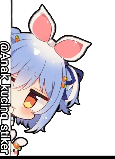 😍 Стикер «Usada Pekora (Chibi)» для Telegram
