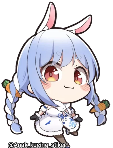 😍 Стикер «Usada Pekora (Chibi)» для Telegram