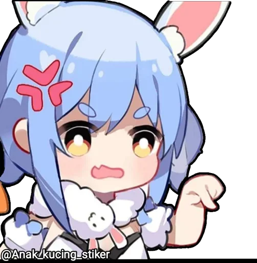 😍 Стикер «Usada Pekora (Chibi)» для Telegram