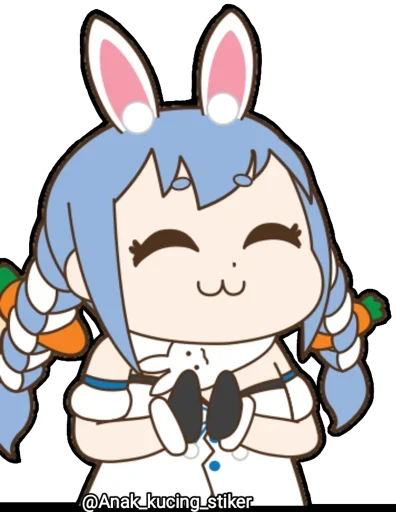 🐈 Стикер «Usada Pekora (Chibi)» для Telegram