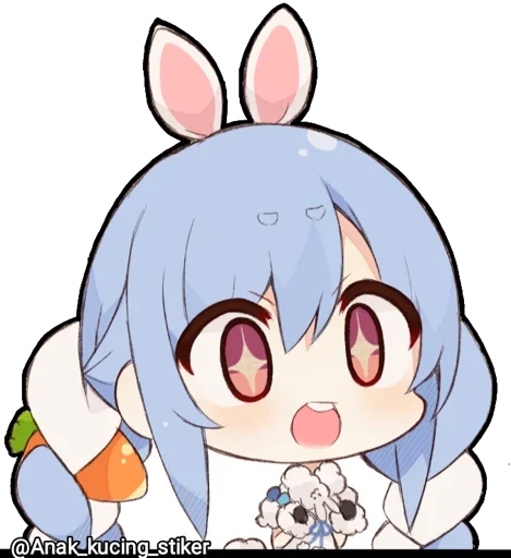 🐇 Стикер «Usada Pekora (Chibi)» для Telegram