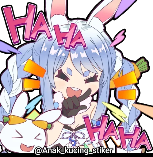 🐇 Стикер «Usada Pekora (Chibi)» для Telegram