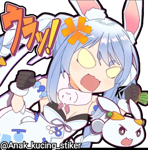 🐇 Стикер «Usada Pekora (Chibi)» для Telegram