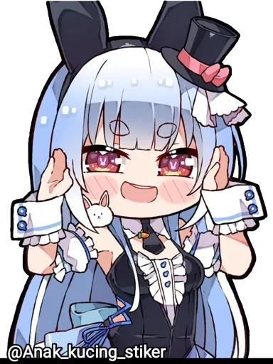 😍 Стикер «Usada Pekora (Chibi)» для Telegram