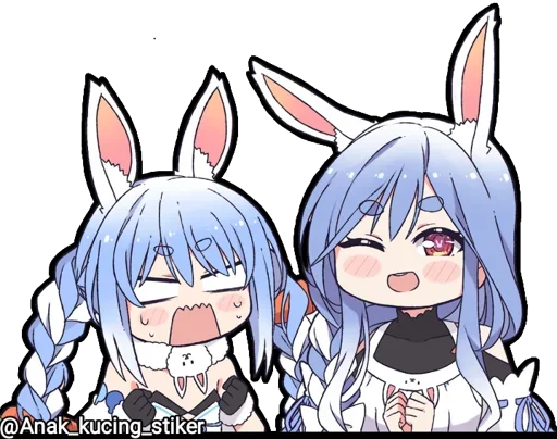 😍 Стикер «Usada Pekora (Chibi)» для Telegram