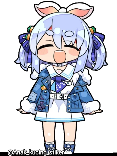 😍 Стикер «Usada Pekora (Chibi)» для Telegram