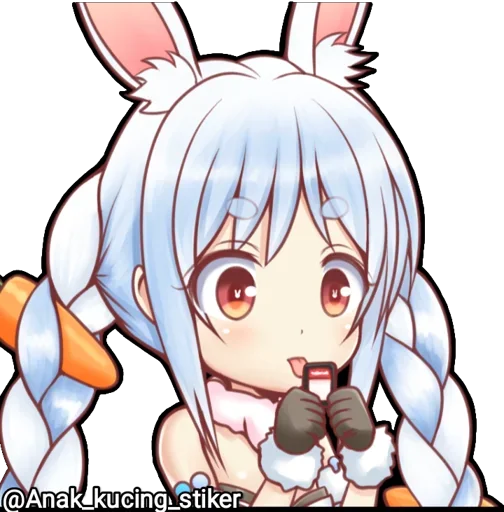🐇 Стикер «Usada Pekora (Chibi)» для Telegram