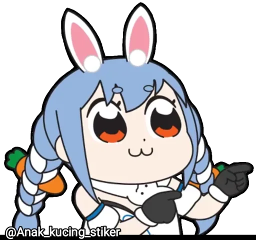 🐈 Стикер «Usada Pekora (Chibi)» для Telegram