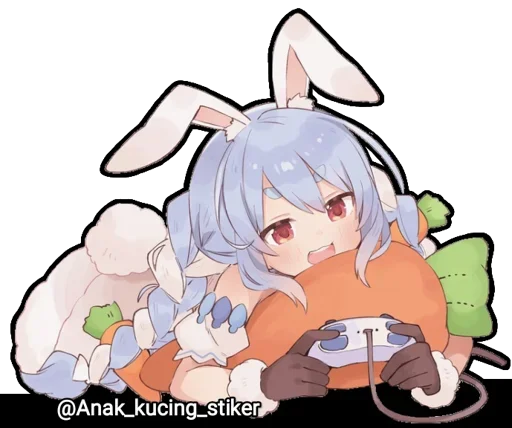 😍 Стикер «Usada Pekora (Chibi)» для Telegram