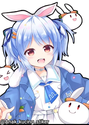 😍 Стикер «Usada Pekora (Chibi)» для Telegram