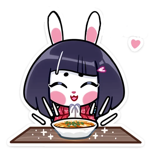 🍽 Стикер «Усагичи без надписей» для Telegram