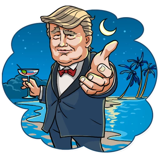🍸 Стикер «Mr. Trump» для Telegram