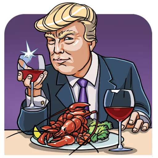 🍷 Стикер «Mr. Trump» для Telegram
