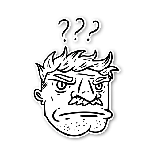 Стикерпак Moustache для Telegram
