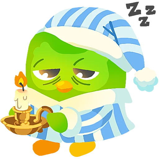 😴 Стикер «Duolingo» для Telegram