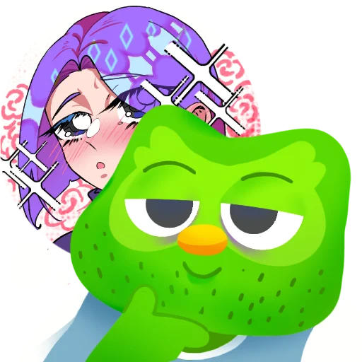 👴 Стикер «Duolingo» для Telegram