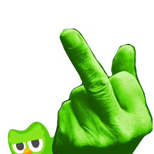 🖕 Стикер «Duolingo» для Telegram
