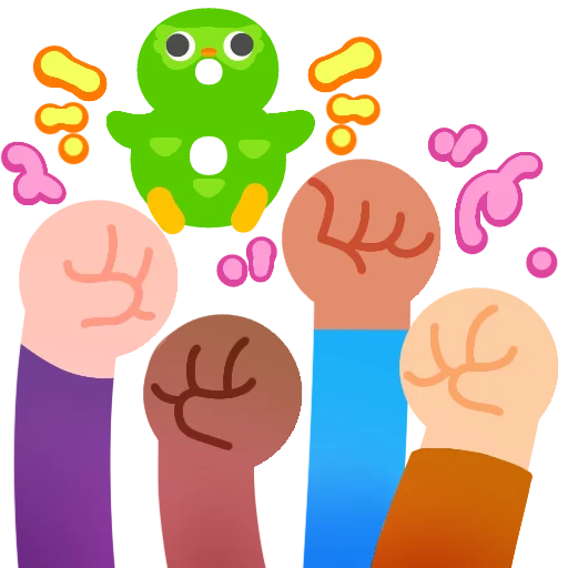 ✊ Стикер «Duolingo» для Telegram
