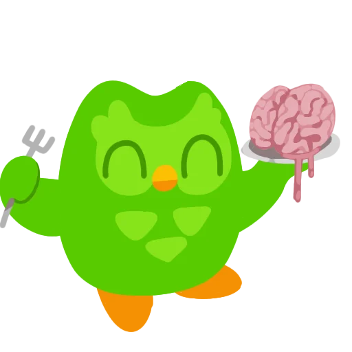 🧠 Стикер «Duolingo» для Telegram