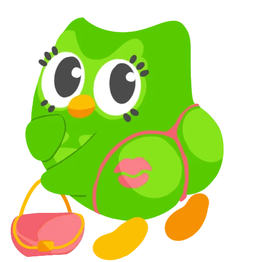 💋 Стикер «Duolingo» для Telegram
