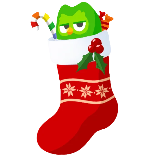 🎄 Стикер «Duolingo» для Telegram