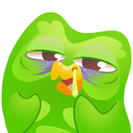 🤧 Стикер «Duolingo» для Telegram