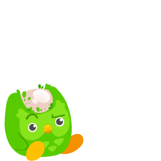 👨‍🦲 Стикер «Duolingo» для Telegram